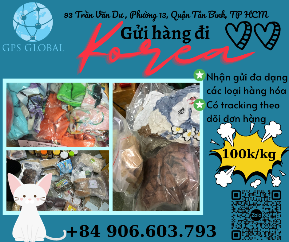 Vận chuyển Việt Nam - Hàn Quốc giá chỉ 100k/kg.